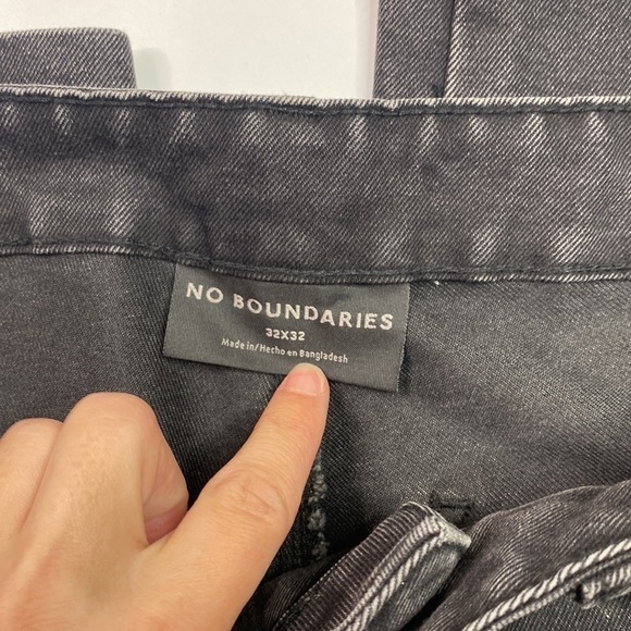 No Boundaries Black Paint Splatter Straight Leg Denim Carpenter Jeans 32x32 - Picture 10 of 12